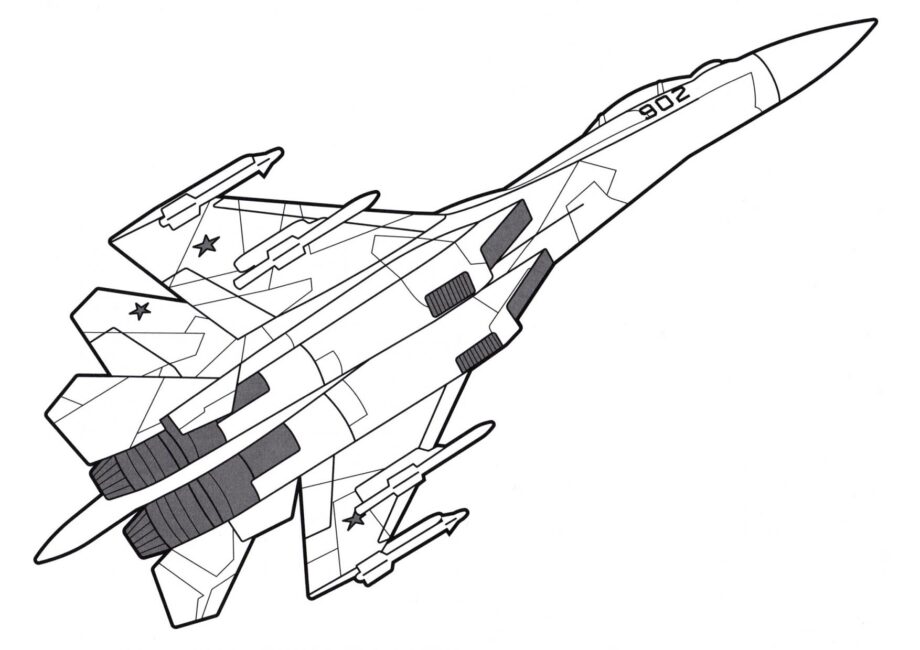 Dibujo para Colorear del Su-35