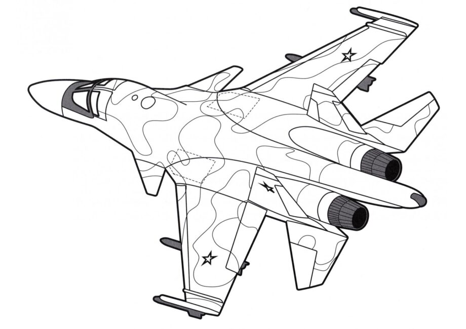 Dibujo para Colorear del Su-34