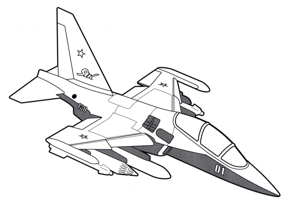 Dibujo para Colorear del Yak-130