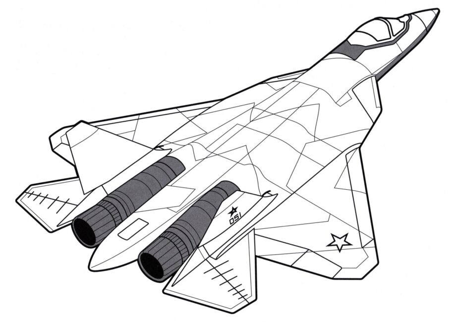 Dibujo para Colorear del Su-57