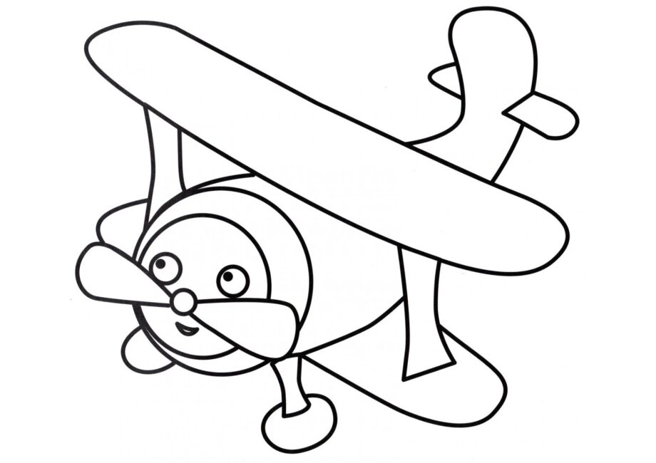 Dibujo para Colorear del Aeroplano de Juguete