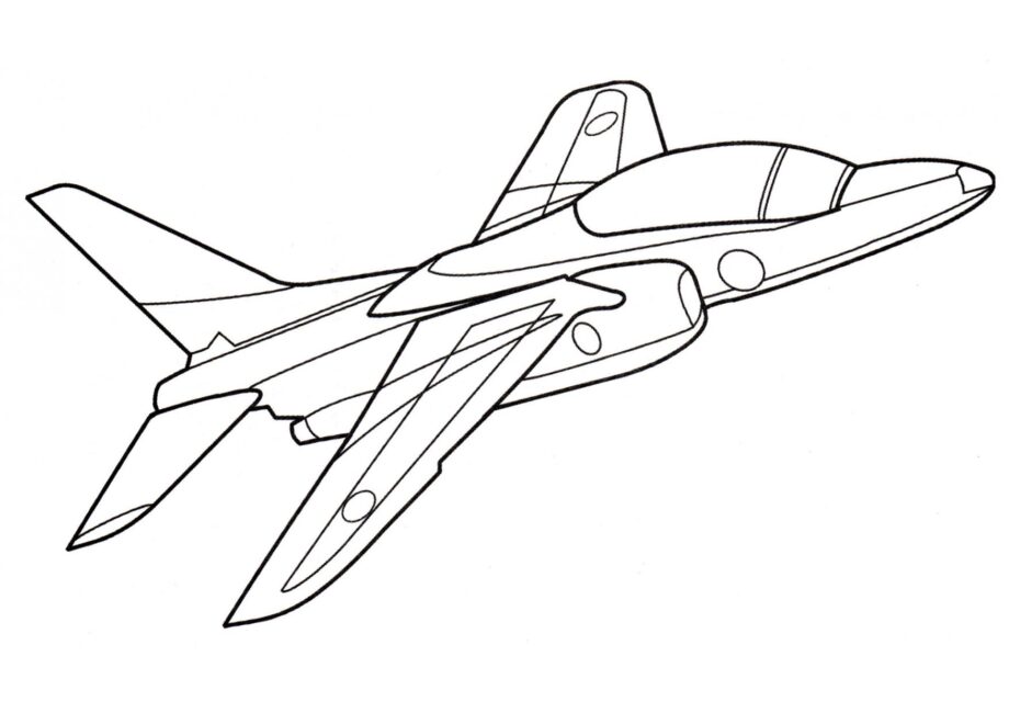 Dibujo para Colorear del Avión de Ataque T-4