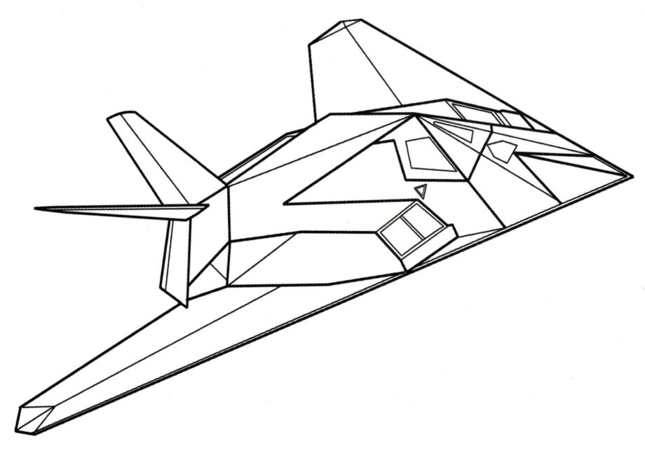 Dibujo para Colorear del F-117A Nighthawk