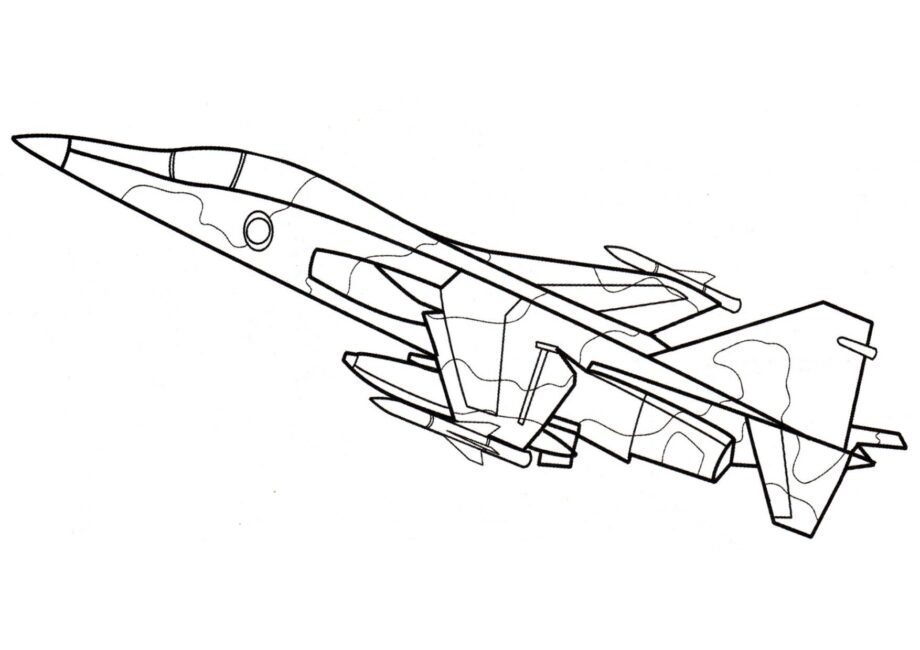 Dibujo para Colorear del Caza F-1