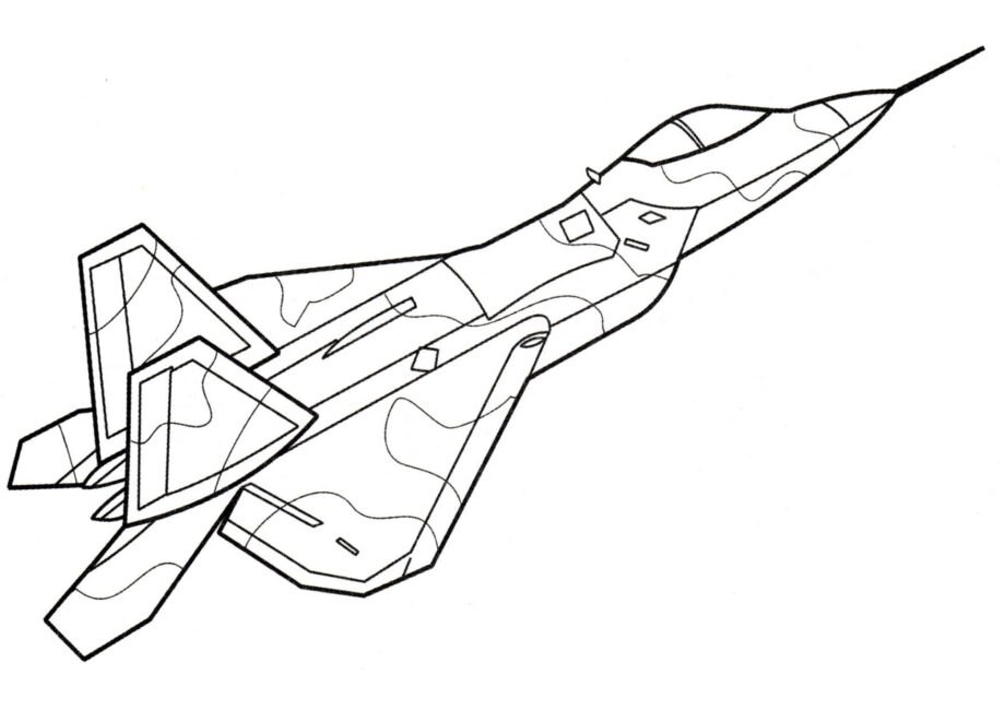 Dibujo para Colorear del F-22 Raptor