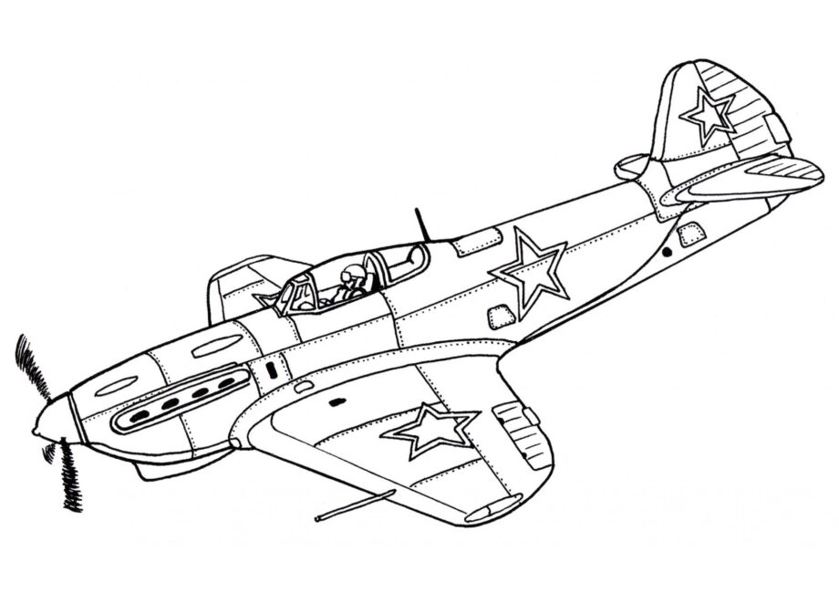 Dibujo para Colorear del Yak-9D