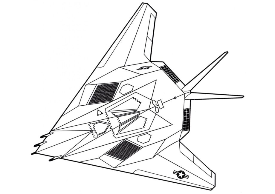 Dibujo para Colorear del Lockheed F-117 Nighthawk