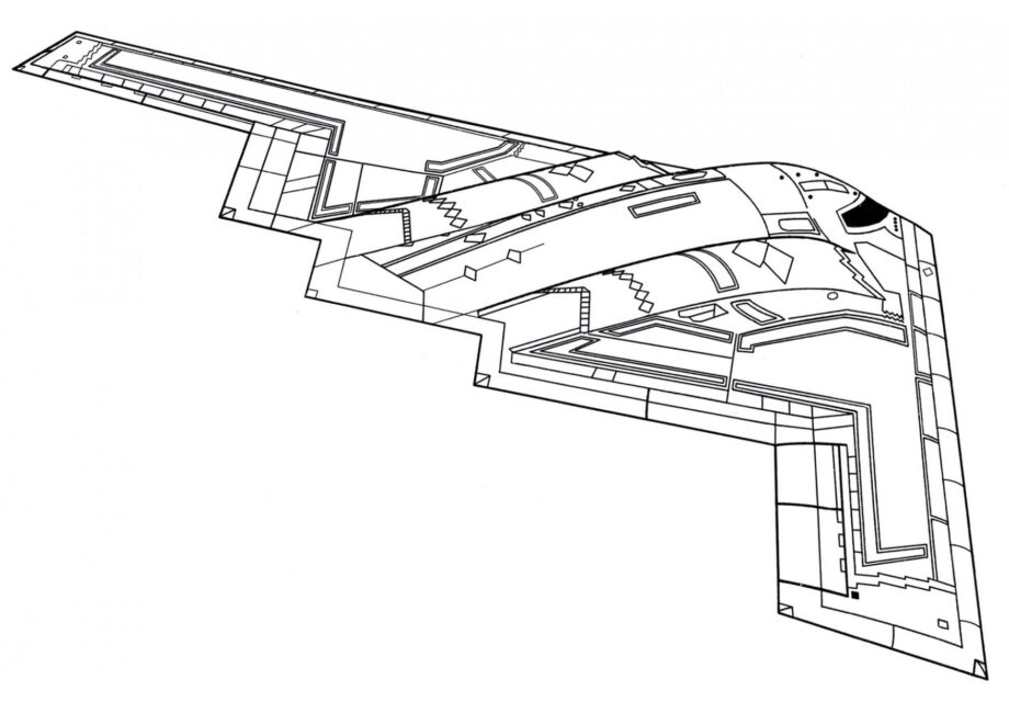 Dibujo para Colorear del Northrop B-2 Spirit