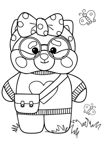 Lalafanfan Gatito Dibujos para Colorear