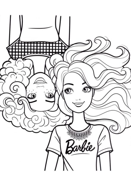 Retrato Original de Barbie Dibujos para Colorear