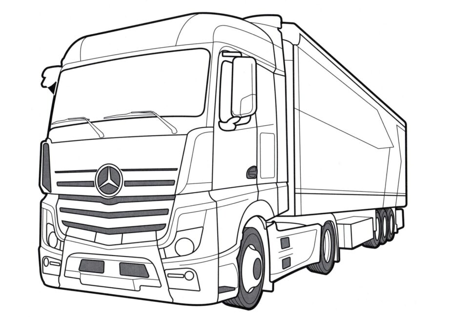 Dibujo para Colorear Mercedes-Benz Actros IV