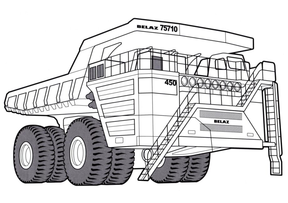 Dibujo para Colorear BelAZ-75710