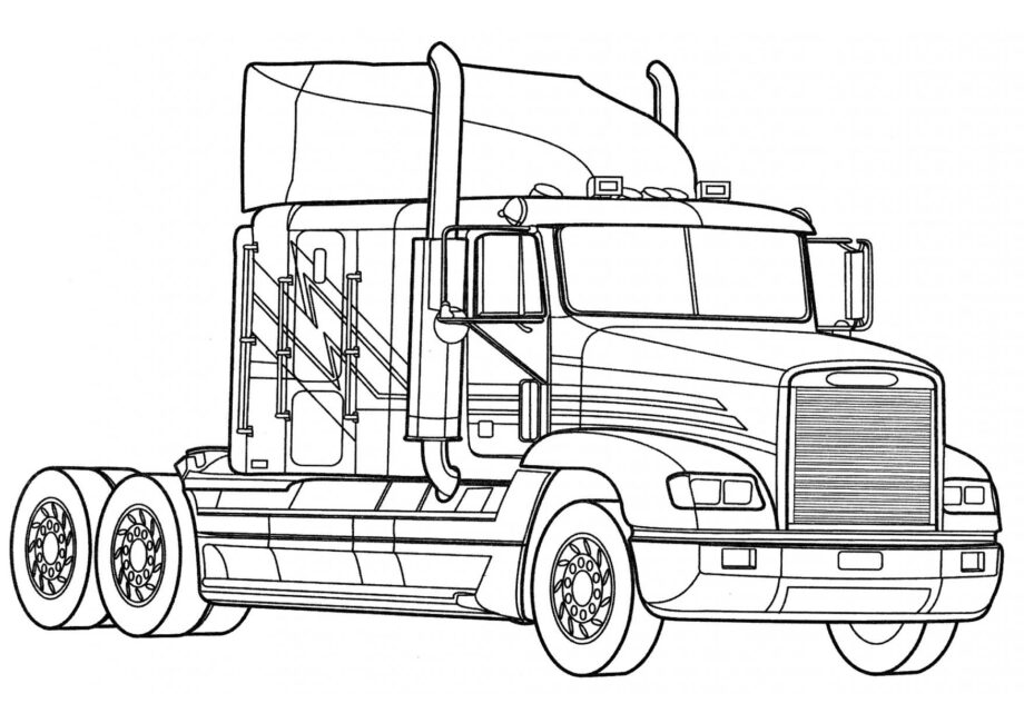 Dibujo para Colorear Freightliner FLD 120