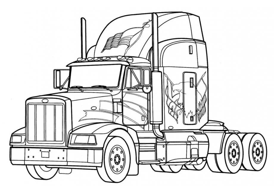 Dibujo para Colorear Peterbilt 377