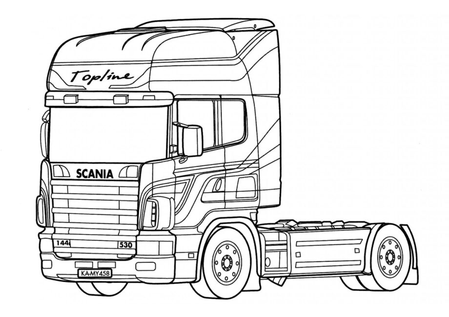 Dibujo para Colorear Scania 144 Topline