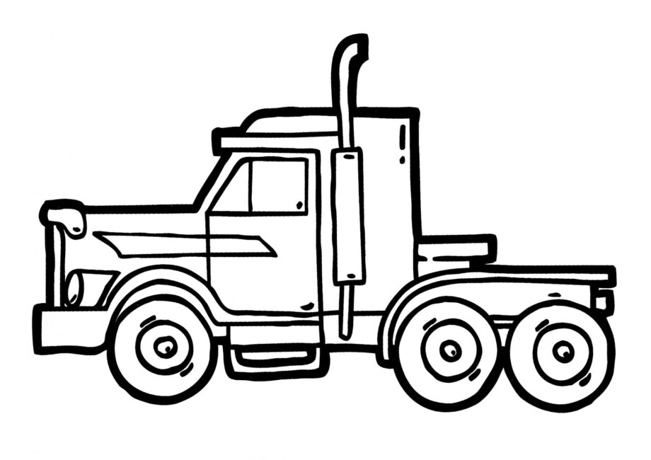 Dibujo para Colorear KamAZ sin Remolque