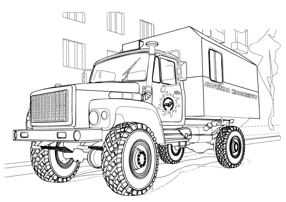 Dibujo para Colorear GAZ-3308