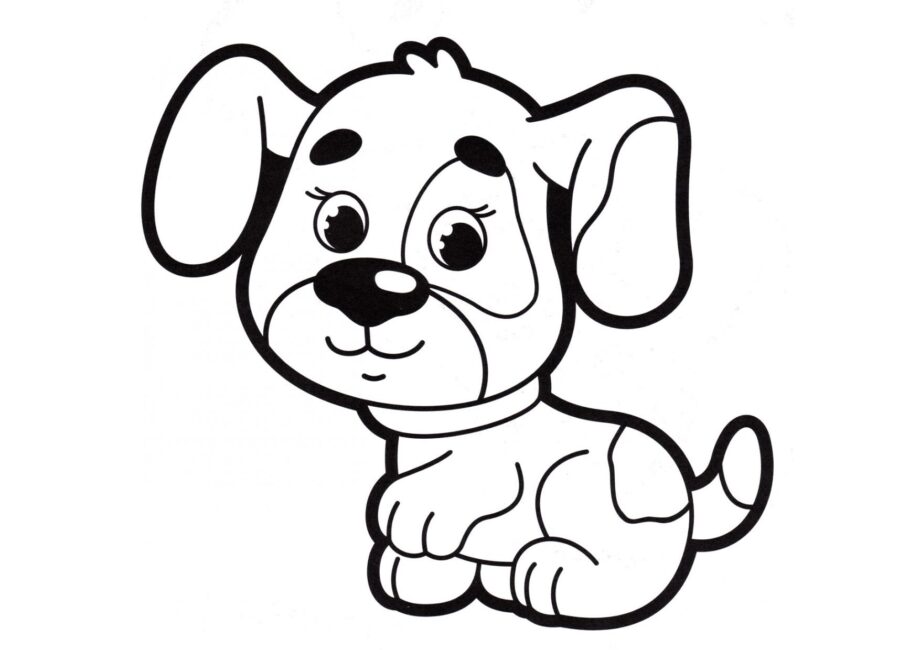 Dibujo para Colorear: Cachorro