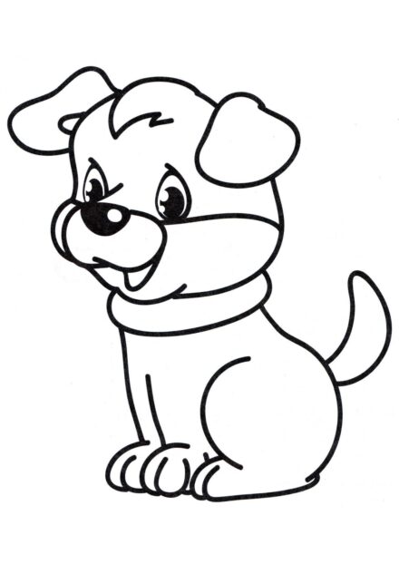 Dibujo para Colorear: Cachorrito