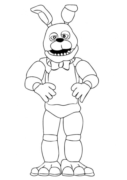 Dibujo para Colorear de Bonnie el Conejo