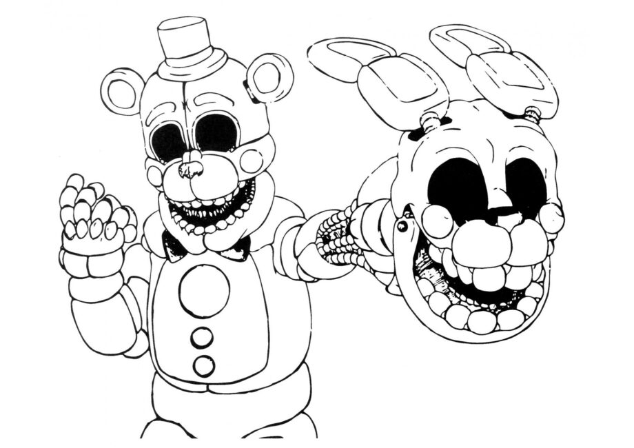 Dibujo para Colorear de Funtime Freddy