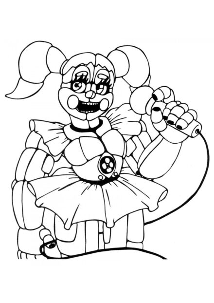 Dibujo para Colorear de Circus Baby