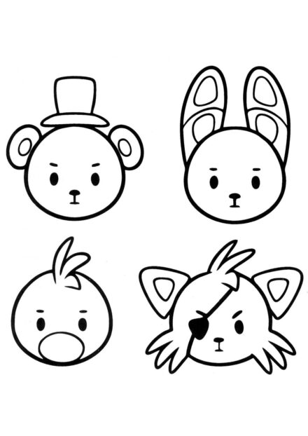 Dibujo para Colorear de Emojis de FNAF