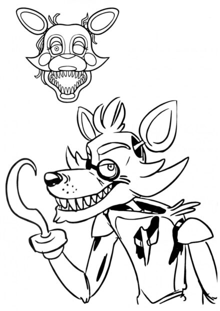 Dibujo para Colorear de Foxy Astuto