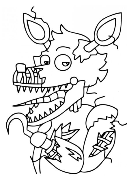 Dibujo para Colorear de Foxy Roto