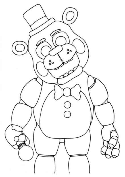 Dibujo para Colorear de Toy Freddy