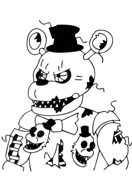 Dibujo para Colorear de Nightmare Freddy