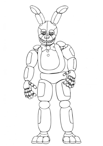 Dibujo para Colorear de Bonnie a Tamaño Completo