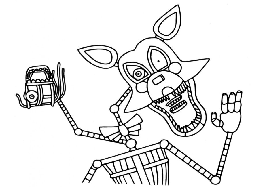 Dibujo para Colorear de Mangle Saludando