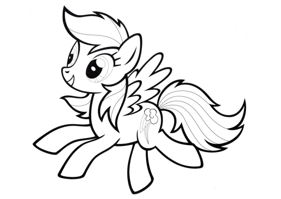 Dibujo para Colorear de Rainbow Dash