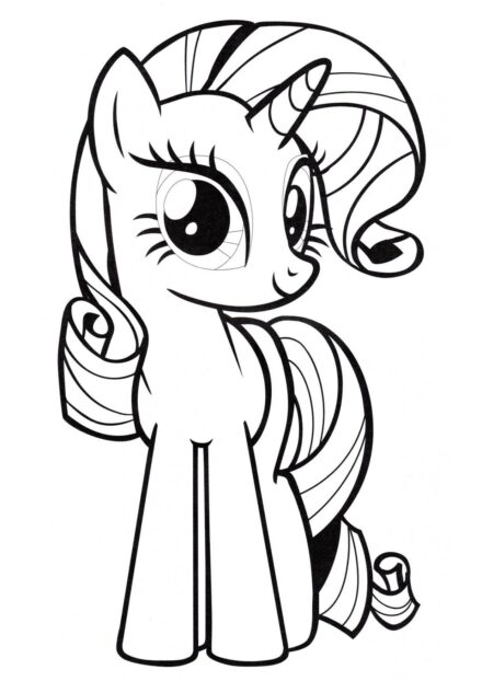 Dibujo para Colorear de la Linda Rarity