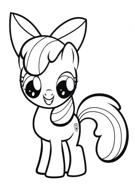 Dibujo para Colorear de Apple Bloom - Pony de Tierra