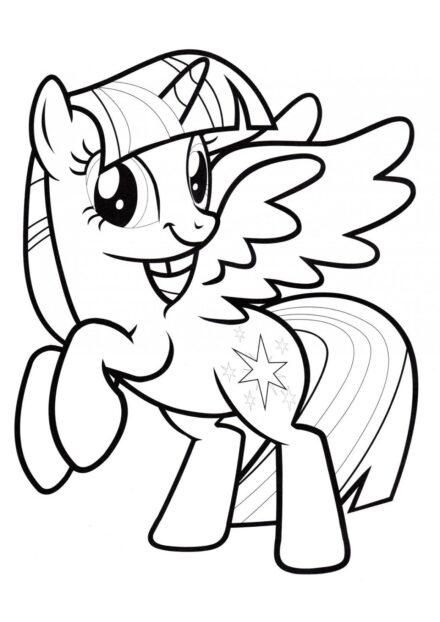 Dibujo para Colorear de Twilight Sparkle - Princesa de la Amistad