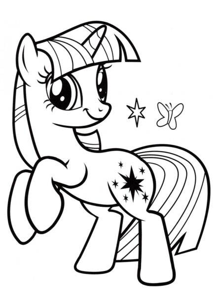 Dibujo para Colorear de la Pequeña Twilight Sparkle