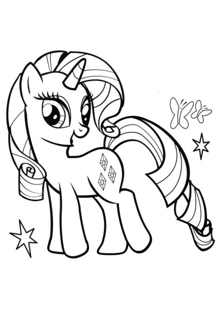 Dibujo para Colorear de la Maravillosa Rarity