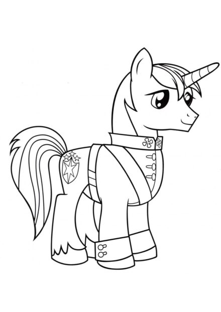 Dibujo para Colorear de Shining Armour - El Hermano de Twilight