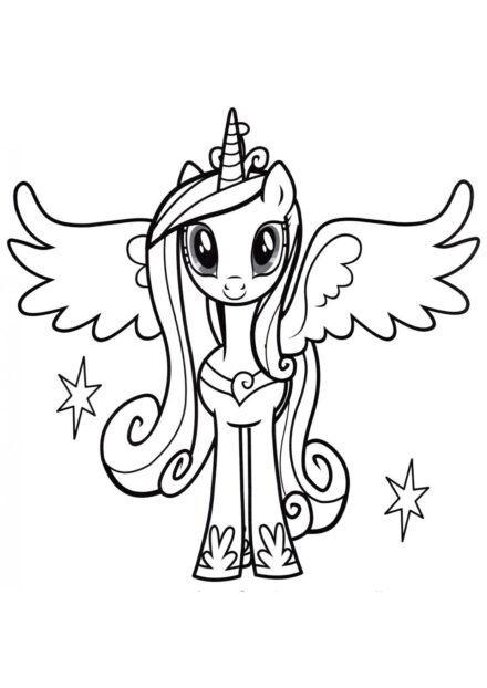 Dibujo para Colorear de Cadance - Esposa de Shining Armour