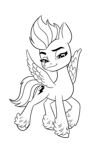 Dibujo para Colorear de la Pegaso Zipp Storm