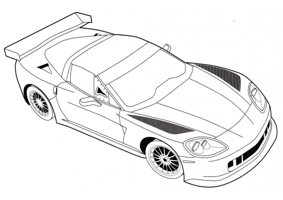 Dibujo para Colorear Chevrolet Corvette C6R