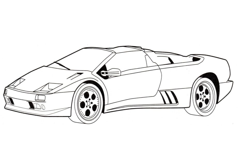 Dibujo para Colorear Lamborghini Diablo