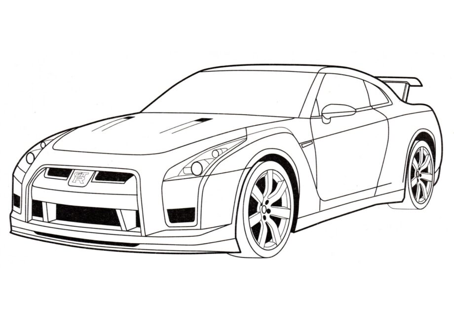 Dibujo para Colorear Nissan GT-R