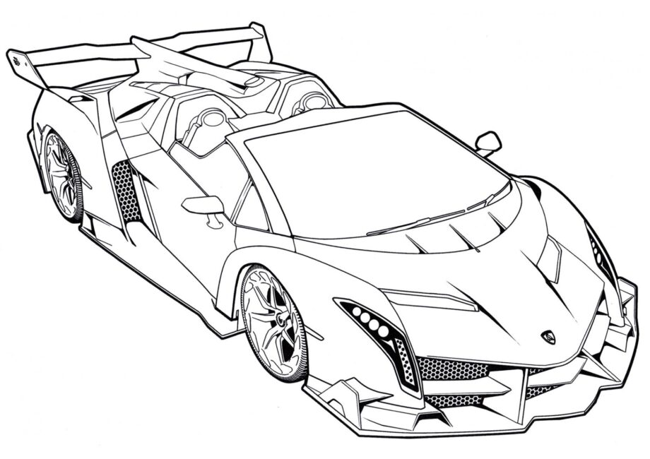 Dibujo para Colorear Lamborghini Veneno Roadster