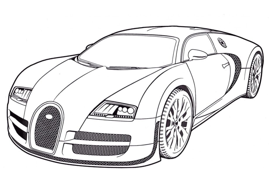 Dibujo para Colorear Bugatti Veyron 16.4 Super Sport