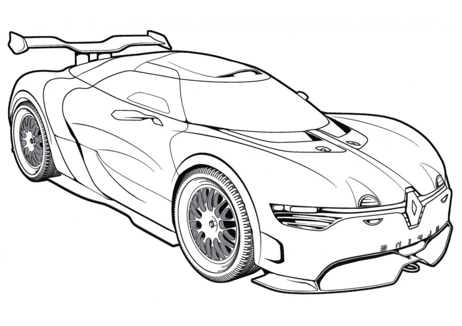 Dibujo para Colorear Renault Alpine ZAR