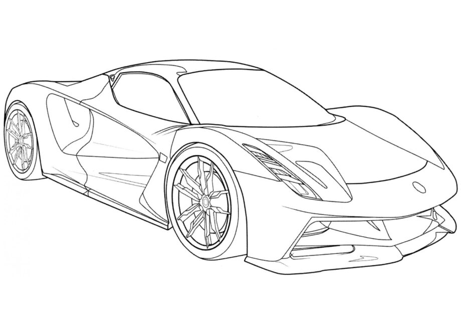 Dibujo para Colorear Lotus Evija