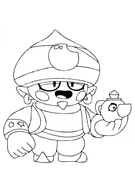 Dibujo para Colorear Gene Brawl Stars